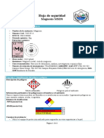 Hoja de seguridad Magnesio MSDS