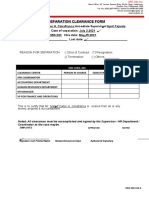 SPD Separation Clearance Form