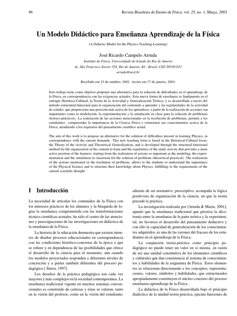 Aprendizaje de La Fisica | PDF | Maestros | Aprendiendo estilos