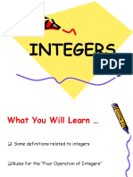 Lesson 2 INTEGERS