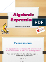 Algebraic Expressions