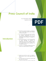 Press Council of India: By:-Satya Prakash - Adjunct Faculty, Symbiosis Law School, NOIDA