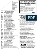 Low Battery Cutoff and Master Power Switch