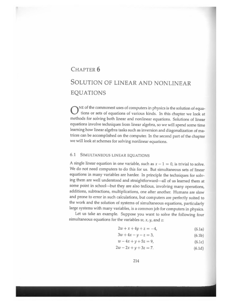 Solving Linear Equations with Python | PDF | Matrix (Mathematics ...