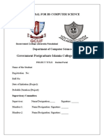 Government Postgraduate Islamia College Faisalabad: Perposal For Bs Computer Science