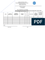 BE-Form 4 - Daily Attendance of Volunteer