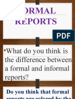 Grade 11 Formal Reports