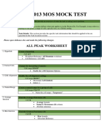 (MOS Excel) Mock Test 3