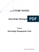 ISYS6319 LN8 W8 S12 Knowledge Management Tools