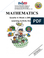 Mathematics: Quarter 4: Week 6 (W8-W9) Learning Activity Sheet