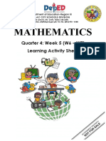 Mathematics: Quarter 4: Week 5 (W6 - W7) Learning Activity Sheet