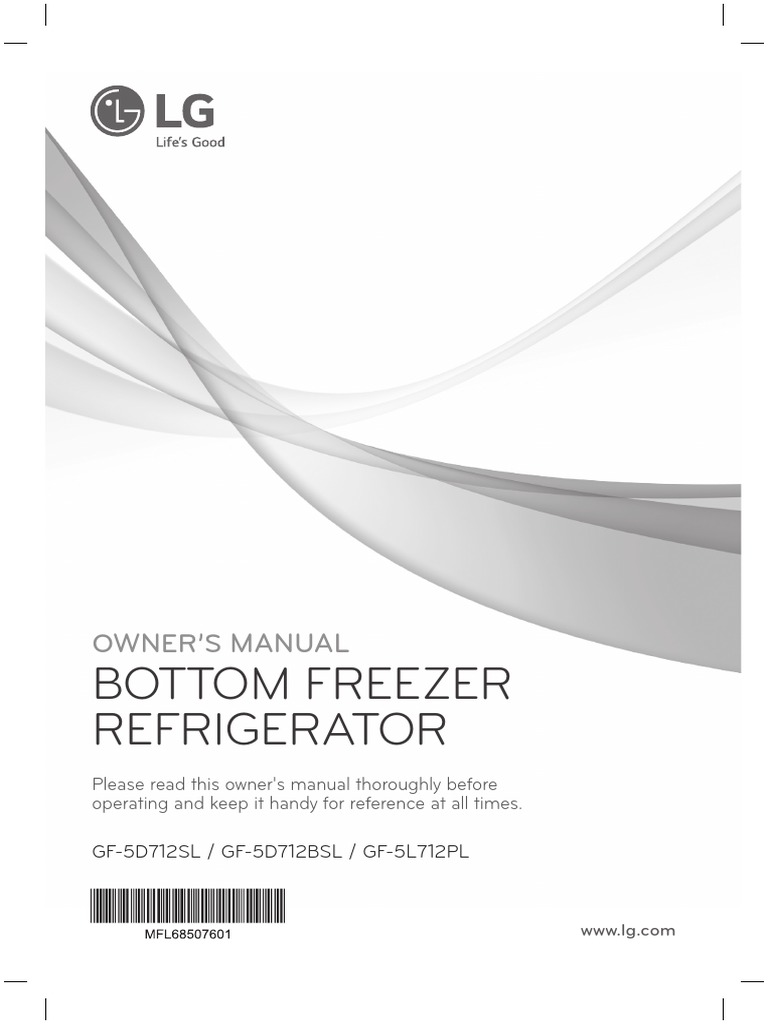 Bottom Freezer Refrigerator Owner'S Manual PDF Refrigerator Ac
