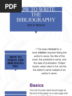 How To Write The Bibliography