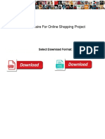 Questionnaire For Online Shopping Project