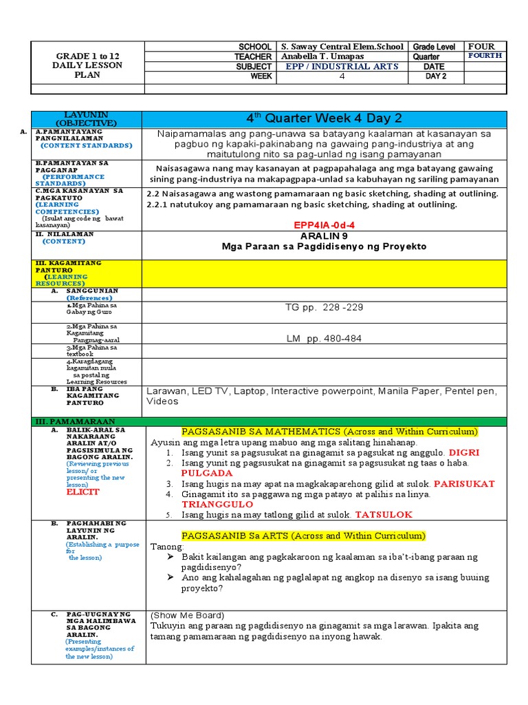 Epp 4 Cot 2 | PDF