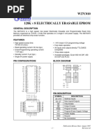 Datasheet EEPROM W27C010-70 (128K)