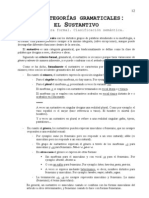 Categoria Gramatical Del Sustantivo