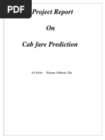 Cab Fare Prediction Report by Abhinav Jha