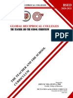 Global Reciprocal Colleges: The Teacher and The School Curriculum