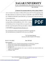Vidyasagar University: Notification Regarding Semester Fees Payment Under Fees Waiver Scheme, 2020-21