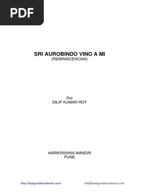 Dilip-Sri Aurobindo A Mi | PDF | Amor | Sri Aurobindo