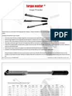 Torque Wrench Catalogue and Usage Instructions