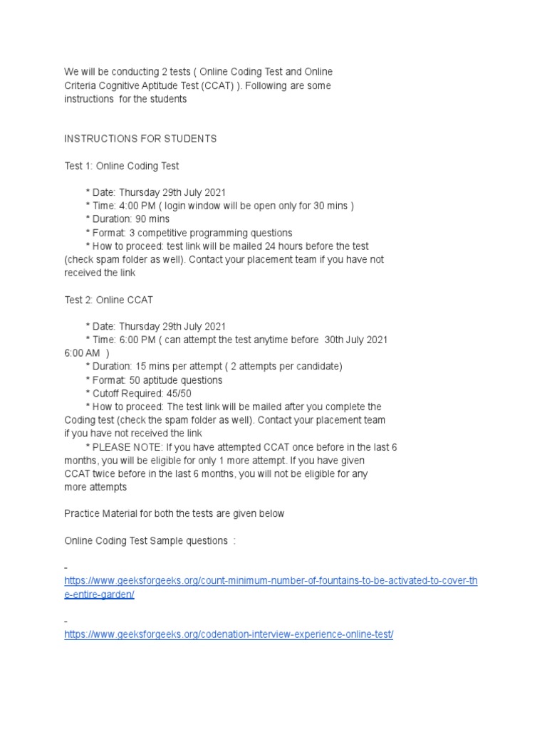 Trilogy Test Guidelines | PDF