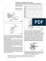 Mitsubishi 6D31 6D31T 6D31C 6D31CT Valve Adjustment Procedure - Valve Lash Clearance Specifications