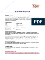 Brewers' Gypsum: Product Information