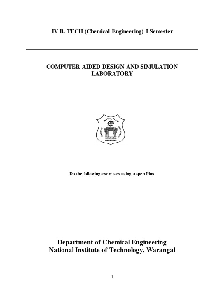 IV B. TECH (Chemical Engineering) I Semester | PDF | Distillation ...