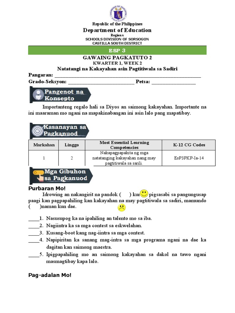 Esp Week 2 | PDF