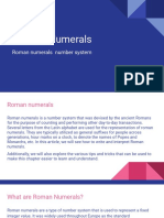 Roman Numerals Number System