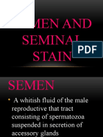 Semen and seminal stain identification