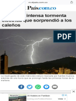 Videos La Intensa Tormenta Eléctrica Que Sorprendió A Los Caleños