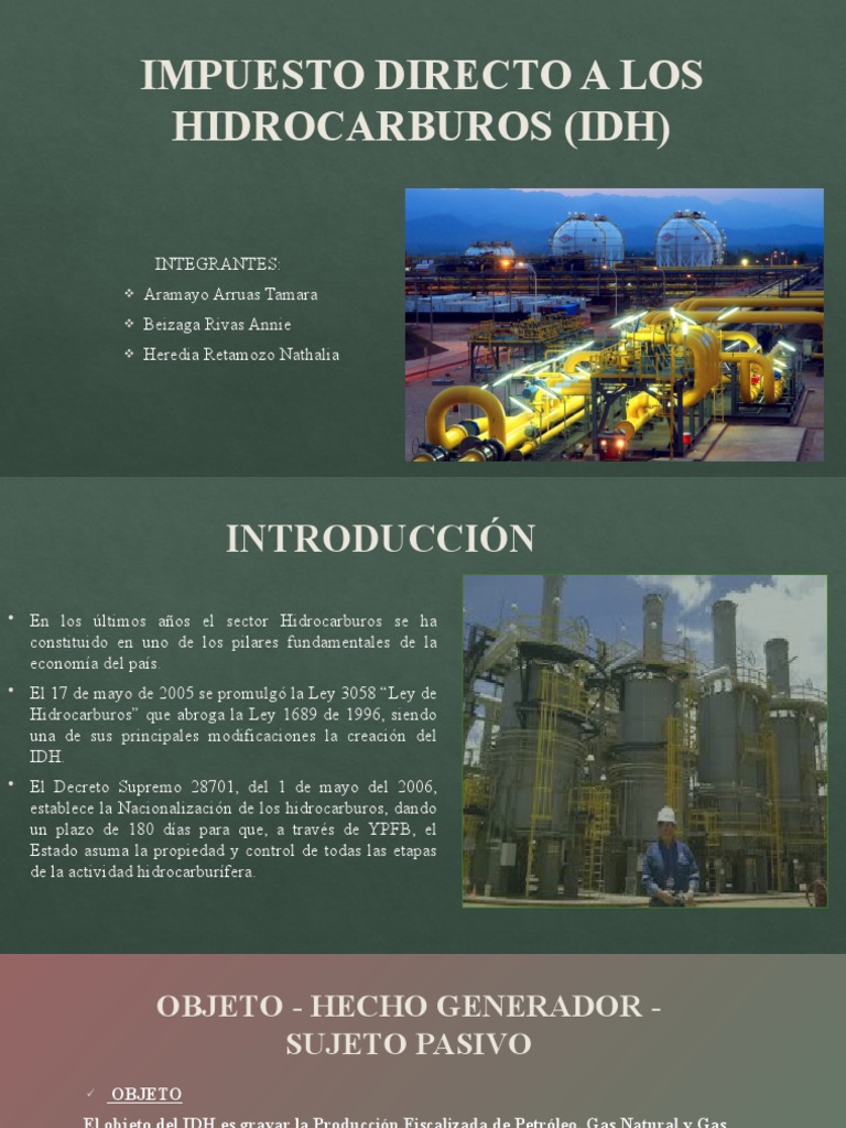 Impuesto Directo a los Hidrocarburos en Bolivia | PDF | Petróleo ...