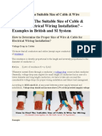How To Find The Suitable Size of Cable & Wire