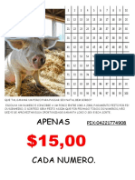 Concurso porco Natal gordo 15 reais