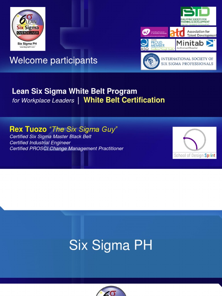 Lean Six Sigma White Belt Training Guide | PDF | Six Sigma | Standard ...