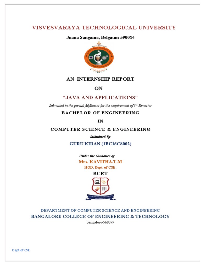 Guru Internship Report | PDF | Object Oriented Programming | Java ...