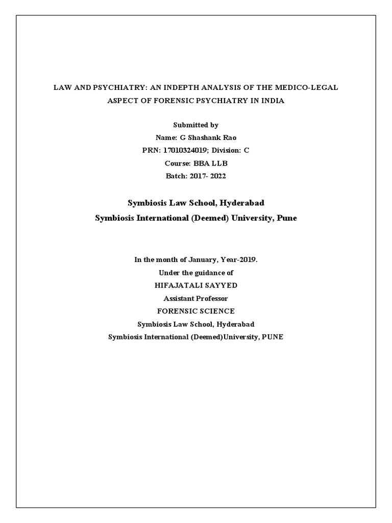 forensic-science-final-project-pdf-psychiatry-mental-disorder