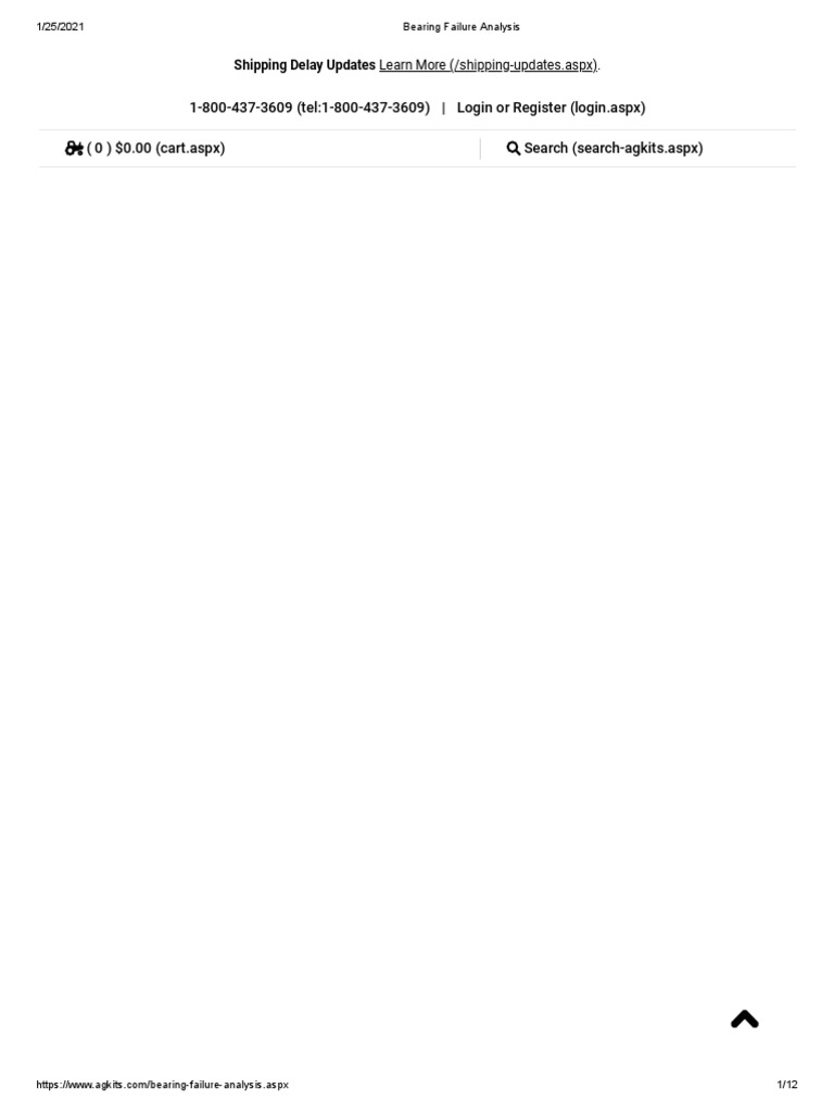 Bearing Failure Analysis PDF Bearing (Mechanical) Wear
