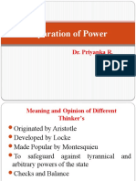 Separation of Power: Dr. Priyanka R