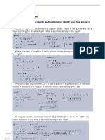 Fluid Statics Assessment