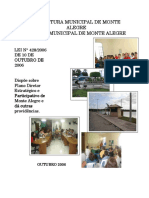2015 - PM - Lei nº 428-2006, de 10-10-06 - Plano Diretor  Monte Alegre