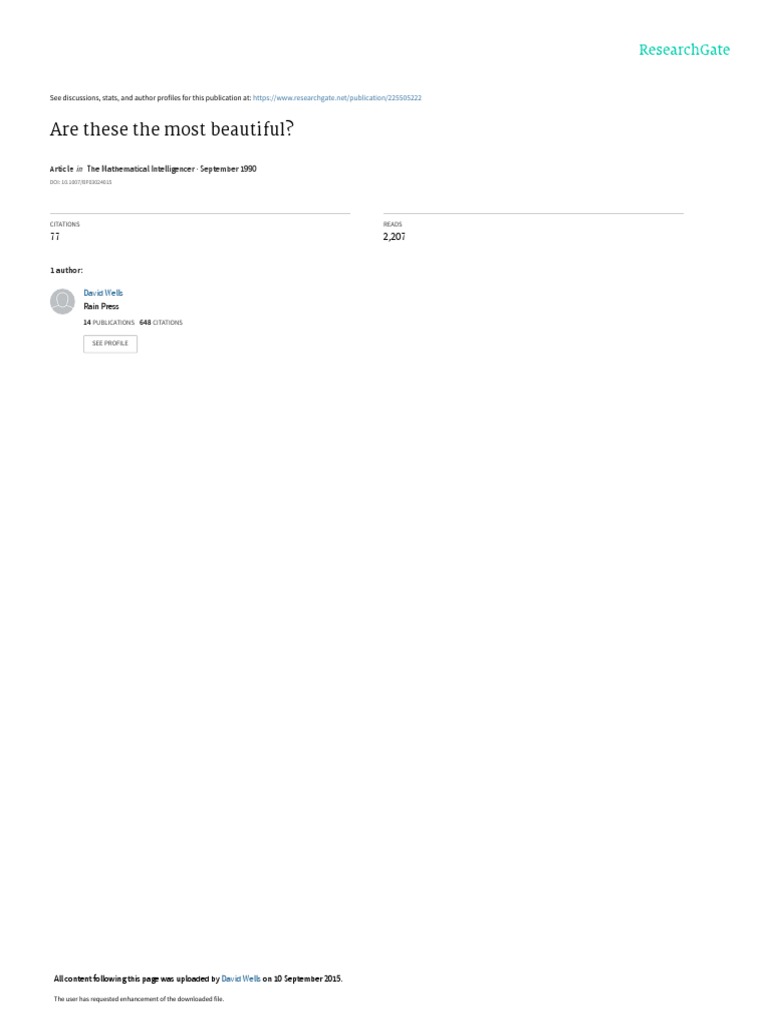 Beautiful Math: An Exploration | PDF