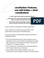French Constitution - Features, Comparison With Indian + Other Constitutions - Civilsdaily