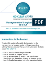 Management of Surgical Smoke Tool Kit: Part V: Additional Perioperative Nursing Care