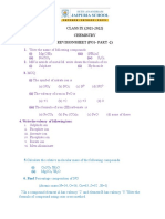 CLASS IX (2021-2022) Chemistry Revisionsheet (Po1-Part - 2)