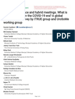 Online, Face To Face and Hybrid Meetings. What Is The New Normal in The Covid-19 Era? A Global Collaborative Survey by Itrue Group and Urosome Working Group