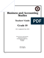 Business and Accounting Studies: Grade 10